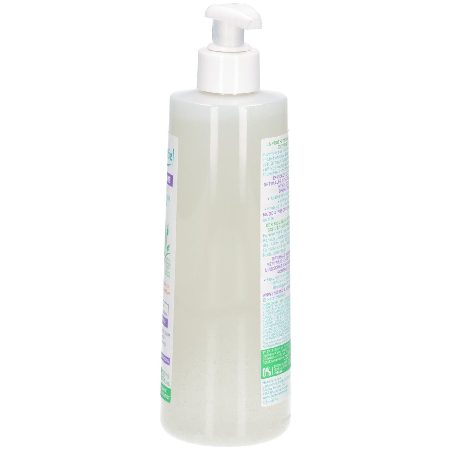 Puressentiel Intimhygiene Waschgel, Seitenansicht.