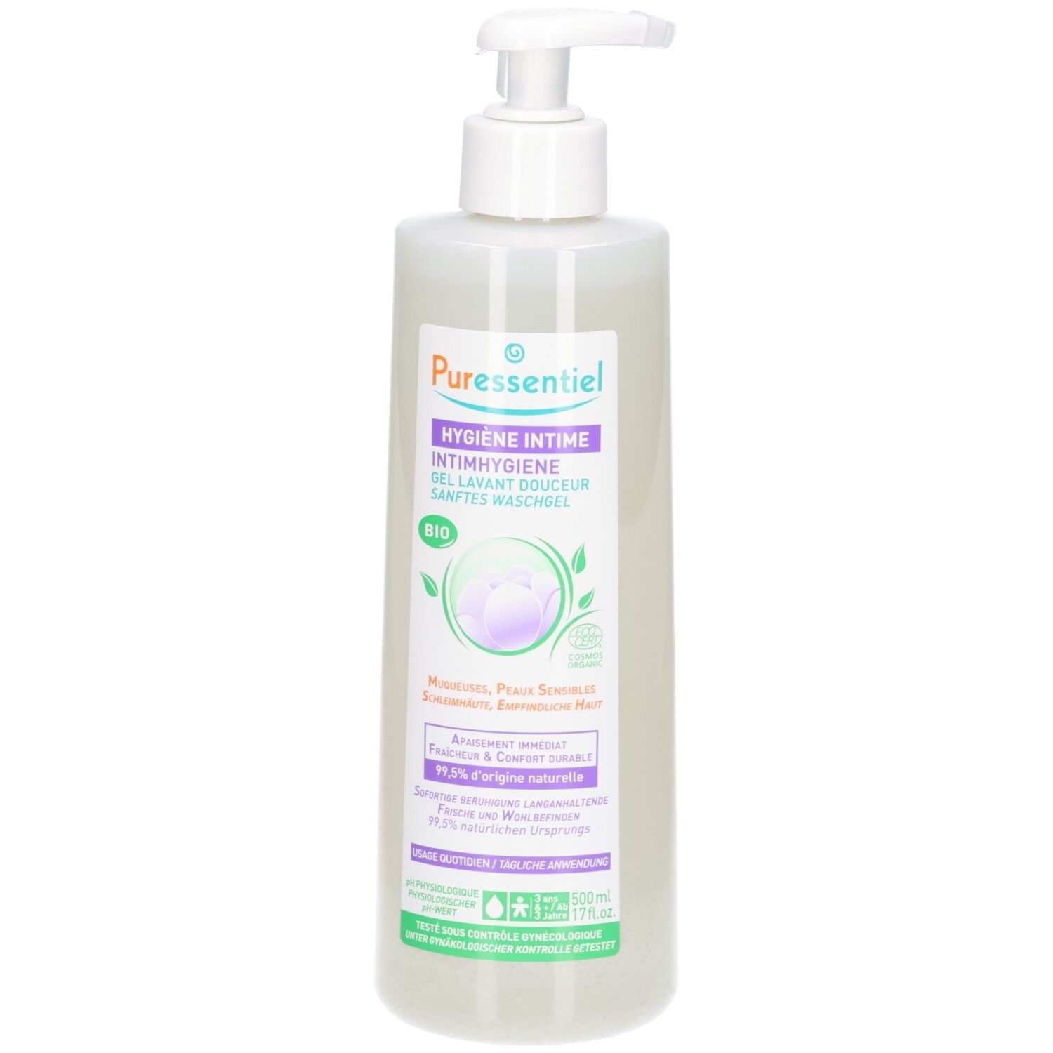 Puressentiel Intimhygiene Waschgel mit Spender.