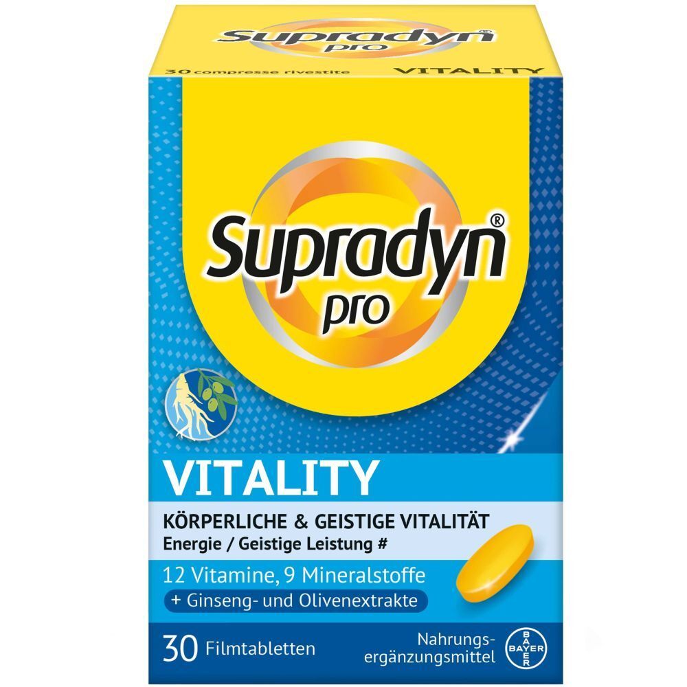 Supradyn Pro Vitalité - 10 % de remise* avec le code "SUPRA10"