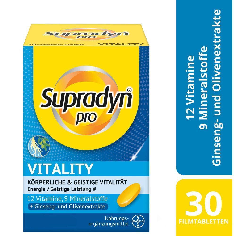 Supradyn Pro Vitalité - 10 % de remise* avec le code "SUPRA10"