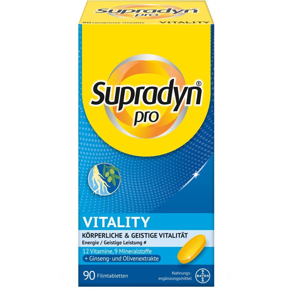Supradyn Pro Vitality - 10 % de remise* avec le code "SUPRA10"