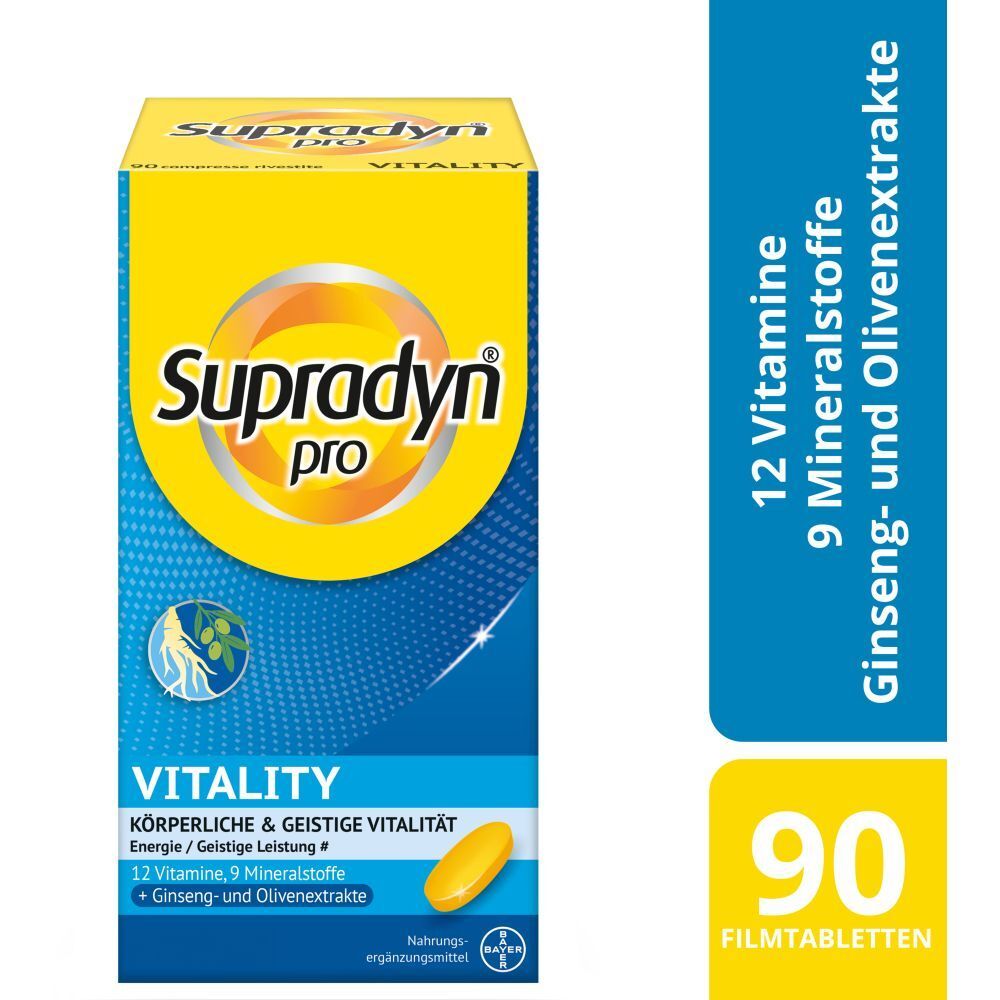 Supradyn Pro Vitality - 10 % de remise* avec le code "SUPRA10"