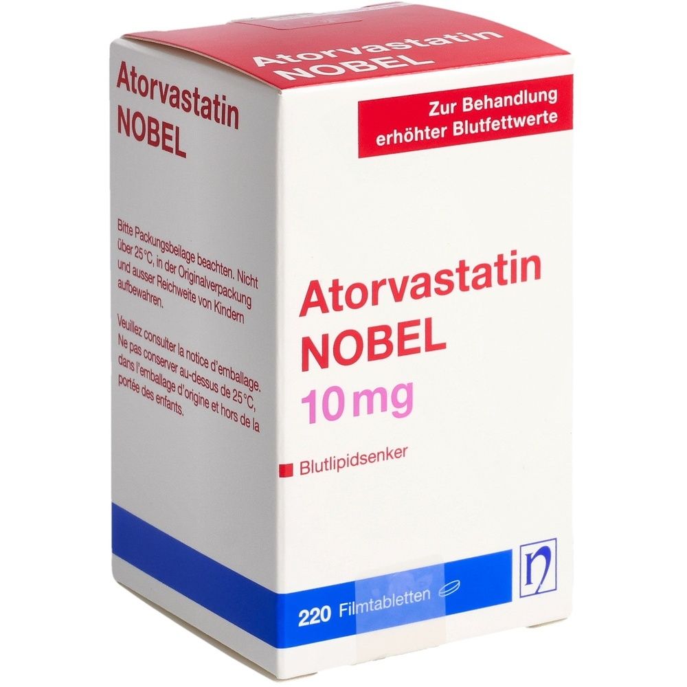 ATORVASTATIN NOBEL Filmtabl 10 mg Ds 220 Stk