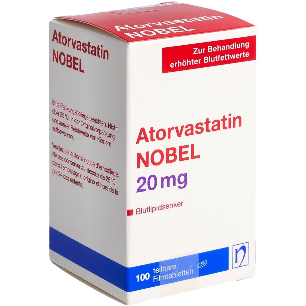ATORVASTATIN NOBEL Filmtabl 20 mg Ds 100 Stk