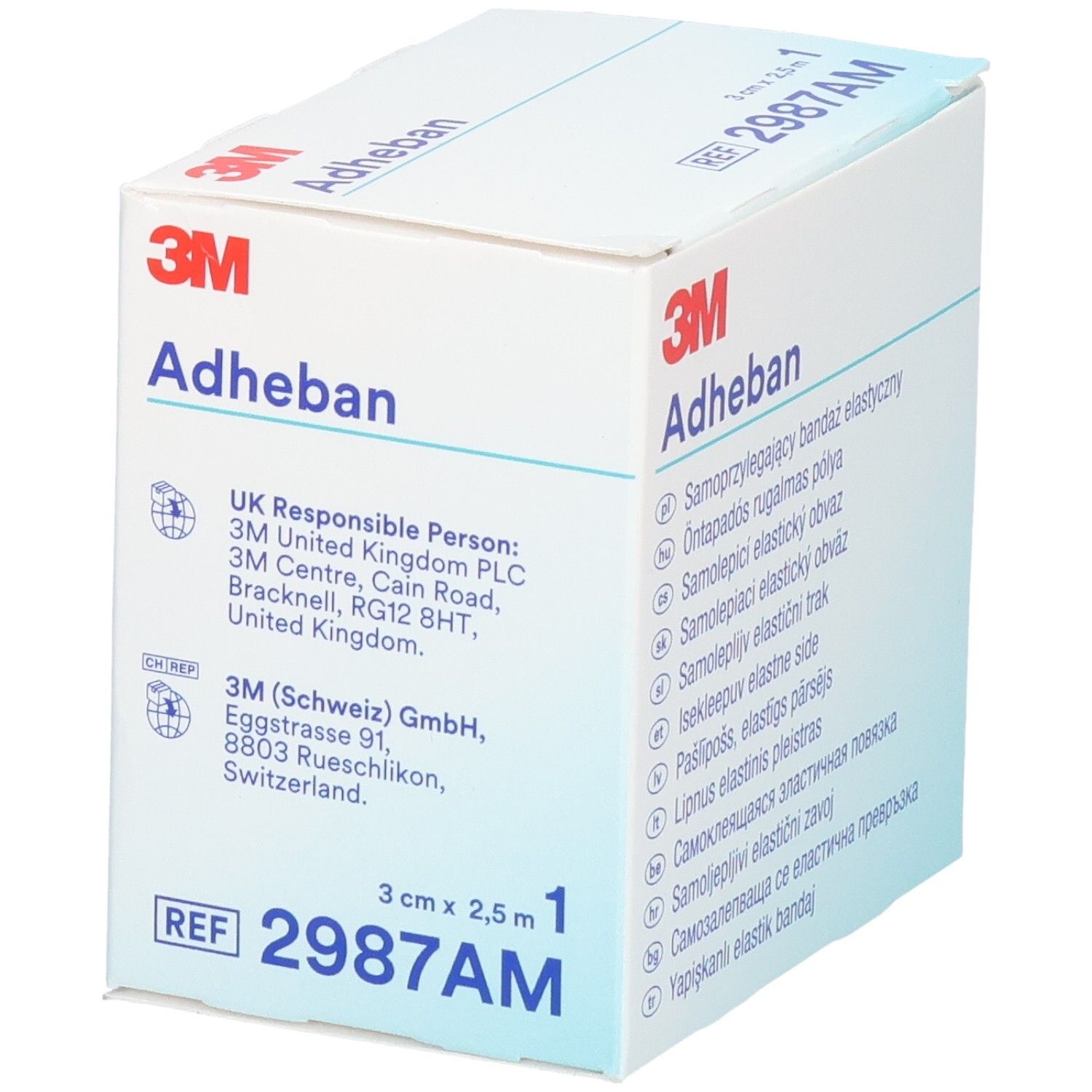 3M Adheban elastisches, selbstklebendes Verbandmaterial auf Rolle.