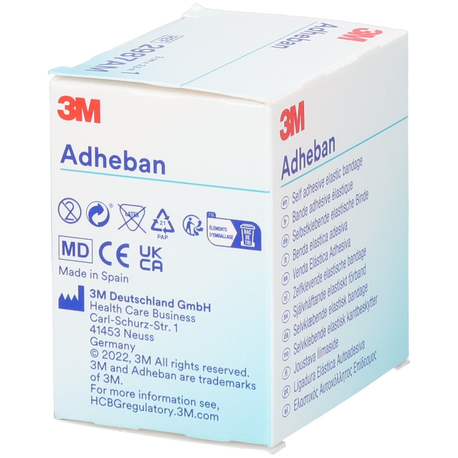 3M Adheban elastisches, selbstklebendes Verbandmaterial auf Rolle.