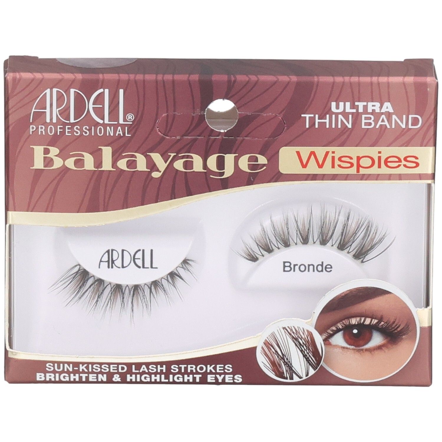 Ardell Balayage Wispies künstliche Wimpern, ultra dünnes Band, Bronde.