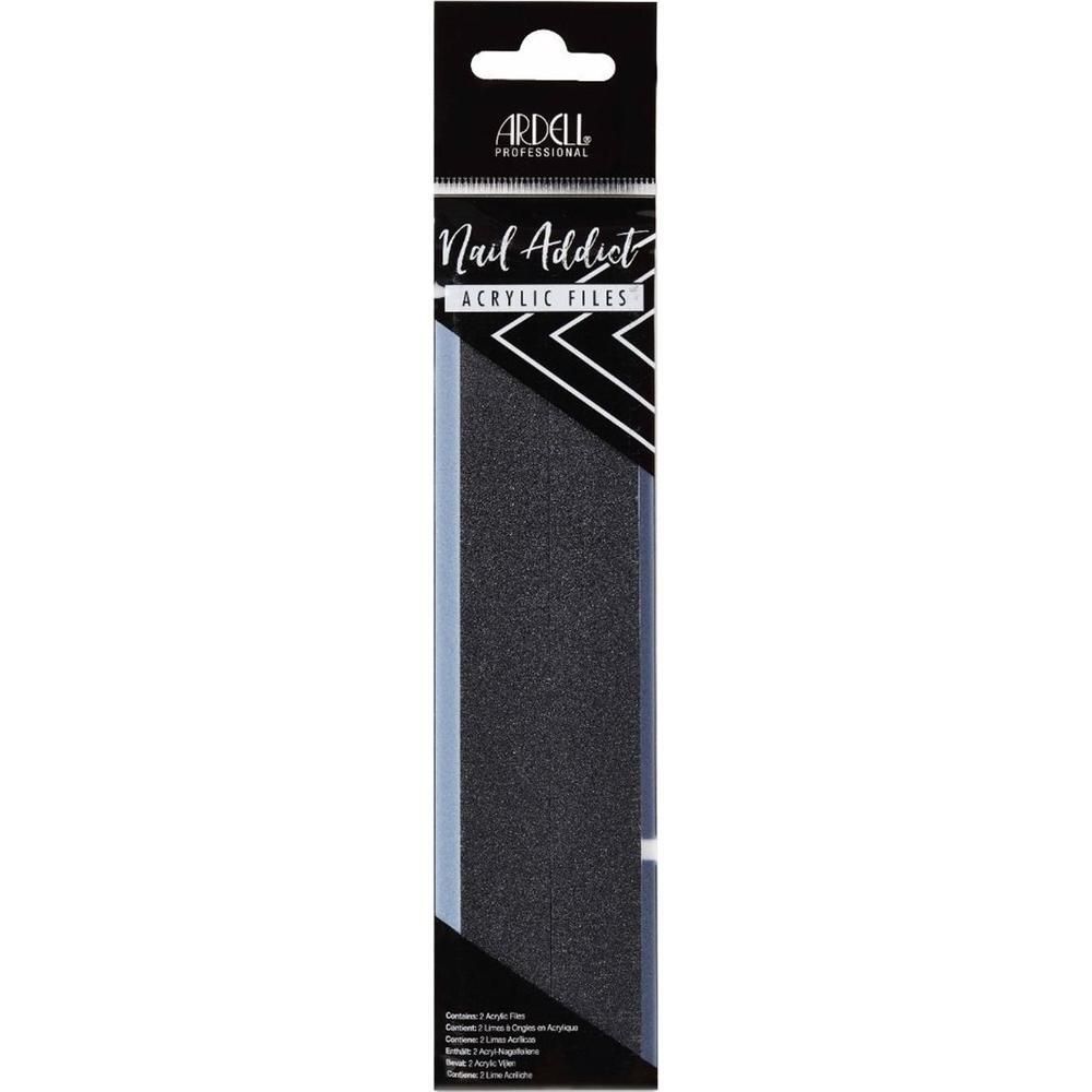 Verpackte Ardell Nagel Acrylic File, schwarz, gepolstert. Enthält 2 Stück.
