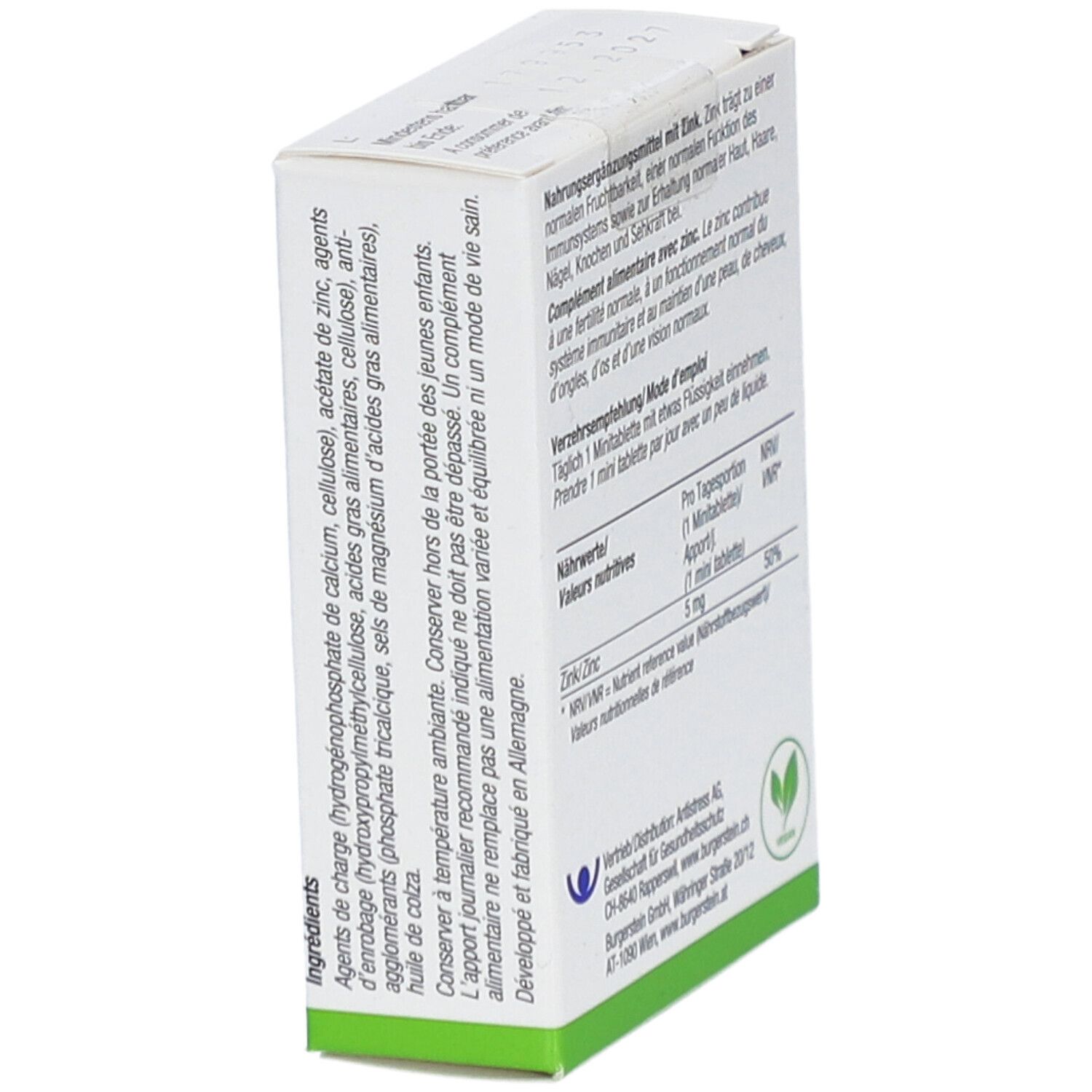 BURGERSTEIN ZinkVital 5 mg Zink