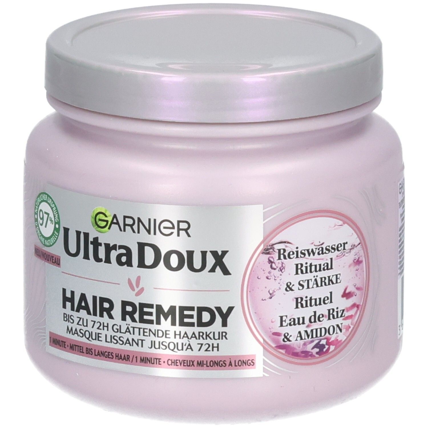 Garnier Ultra Doux Haarkur mit Reiswasser & Stärke, 340 ml.