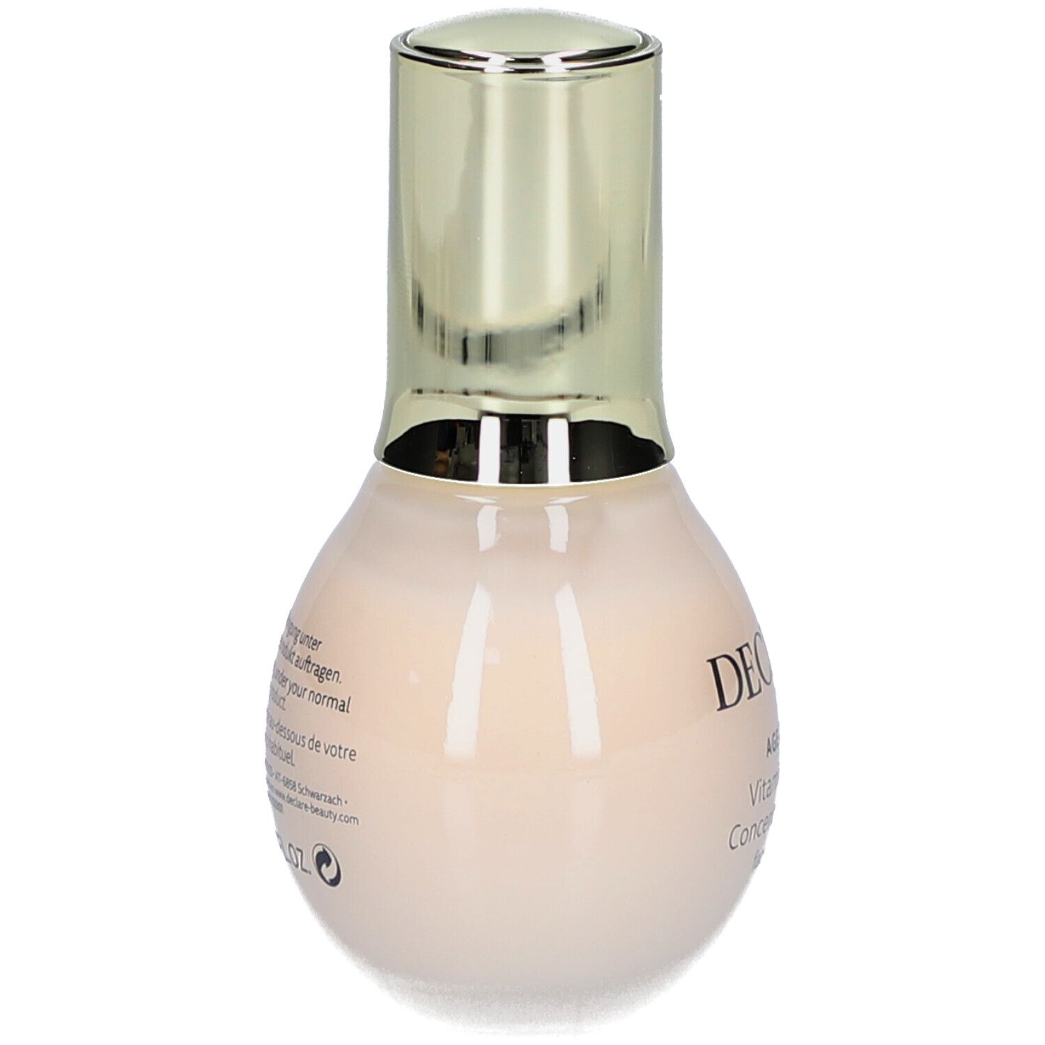 Dos du flacon. Texte : Appliquer après nettoyage. 50ml/1.7FL.OZ.