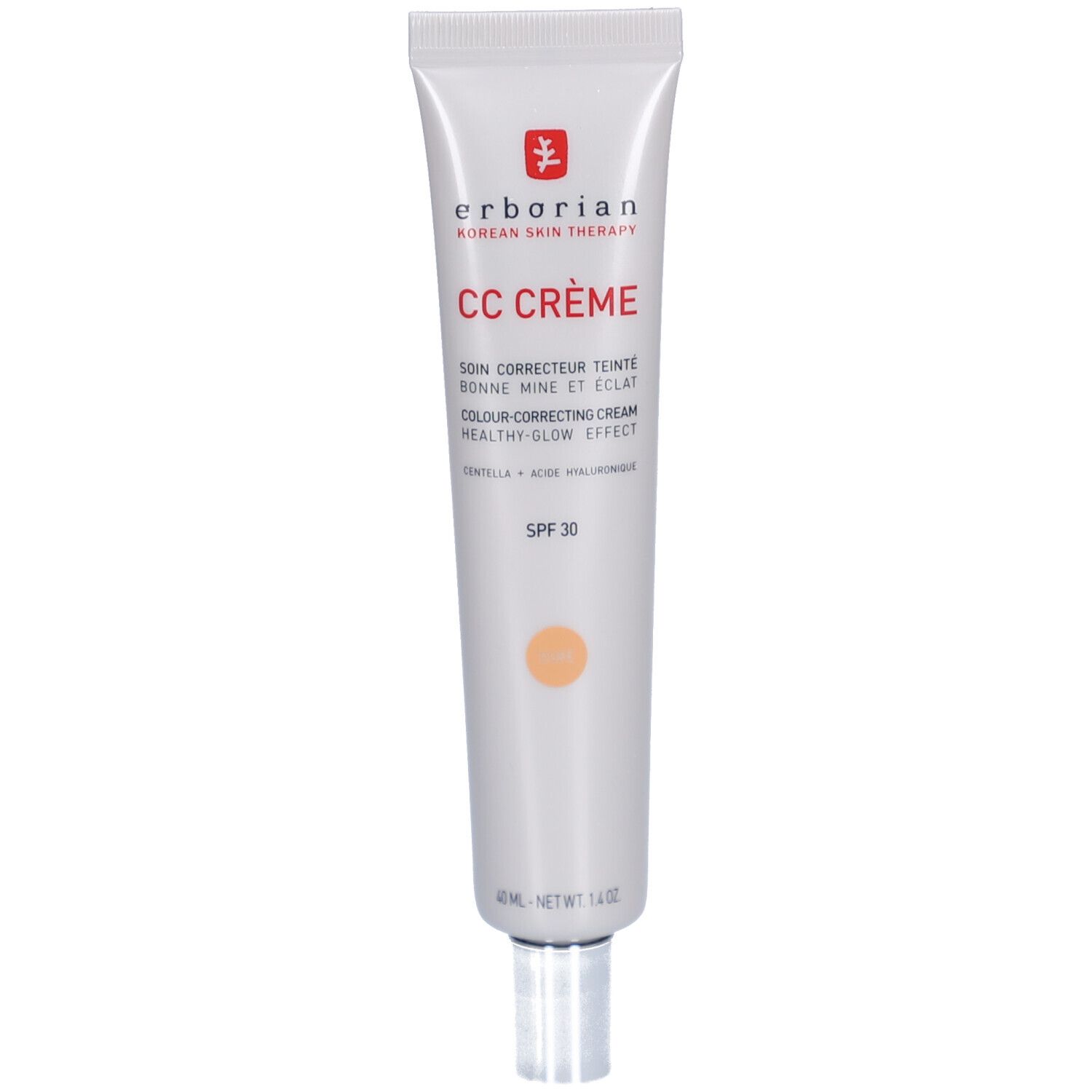 Creme-Tube mit Produktnamen und SPF 30. Farbton Doré. Marke Erborian. Korean Skin Therapy. 40 ml.