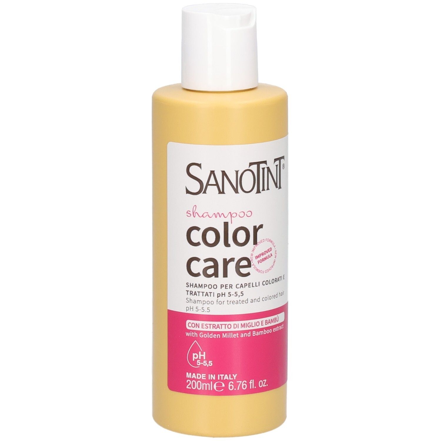 Sanotint Color Care Shampoo, 200ml Flasche mit weißem Verschluss. Für coloriertes Haar.