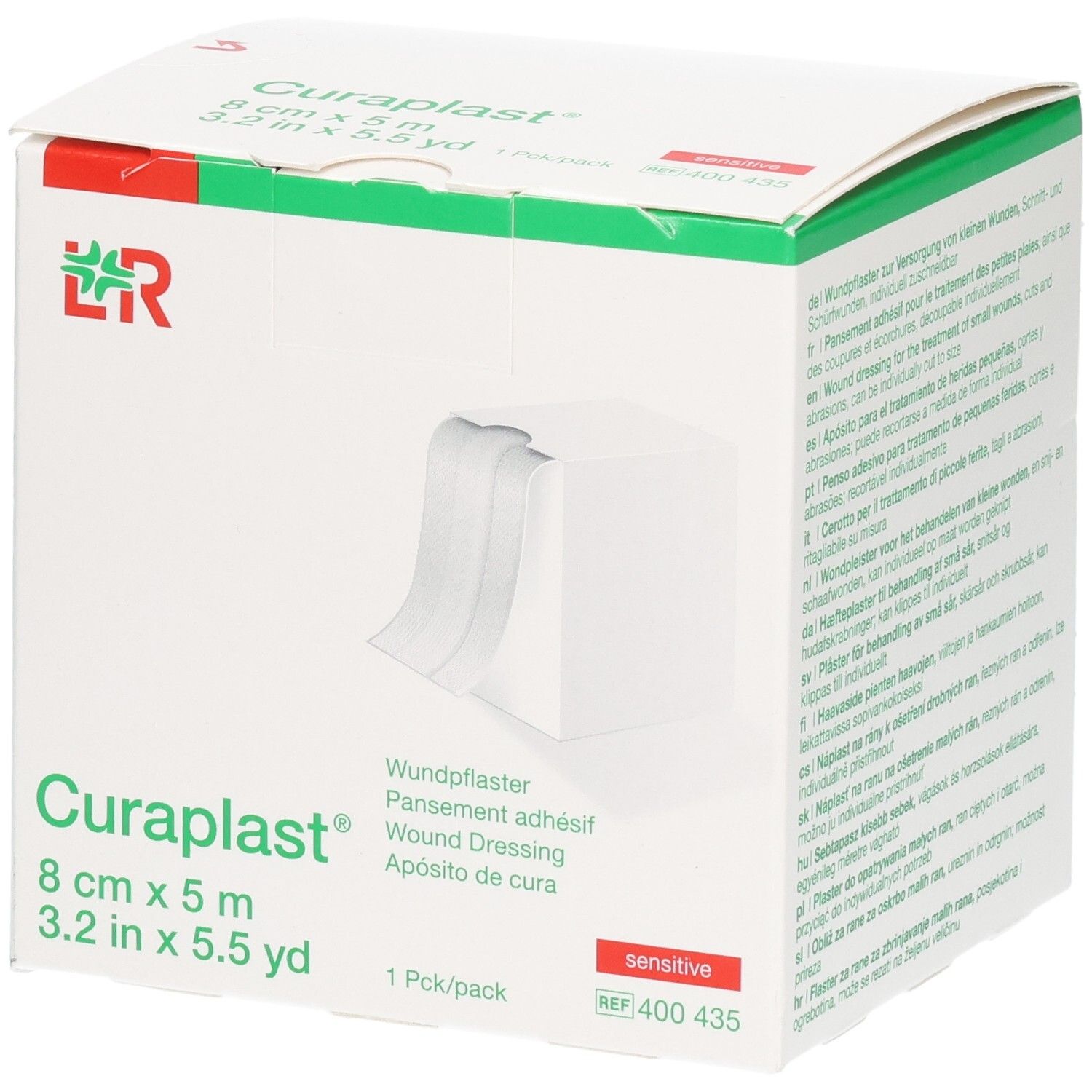 Curaplast® sensitiv Wundpflaster, 8 cm x 5 m, auf Rolle.
