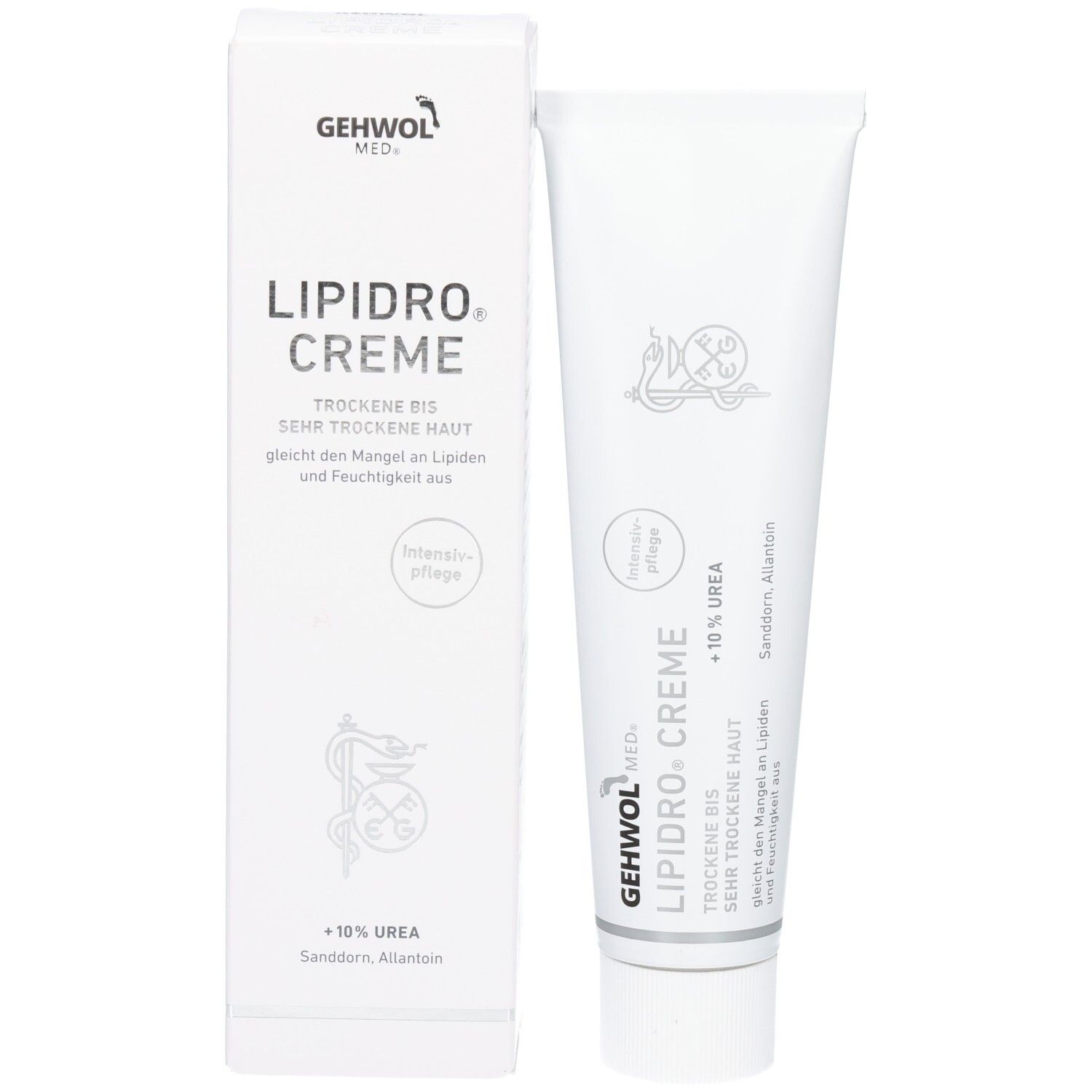 GEHWOL MED Lipidro Creme Tube und Faltschachtel, 10% Urea.