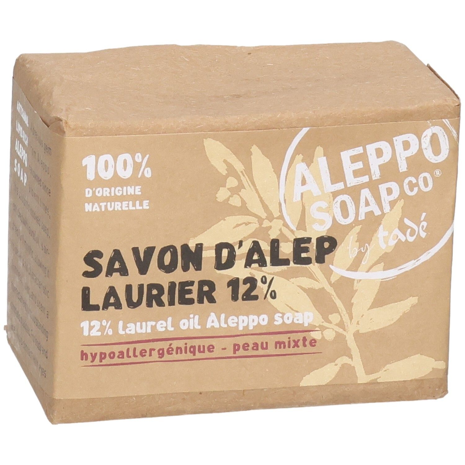 Aleppo Seife mit 12% Lorbeeröl, 100% natürliche Herkunft, hypoallergen.