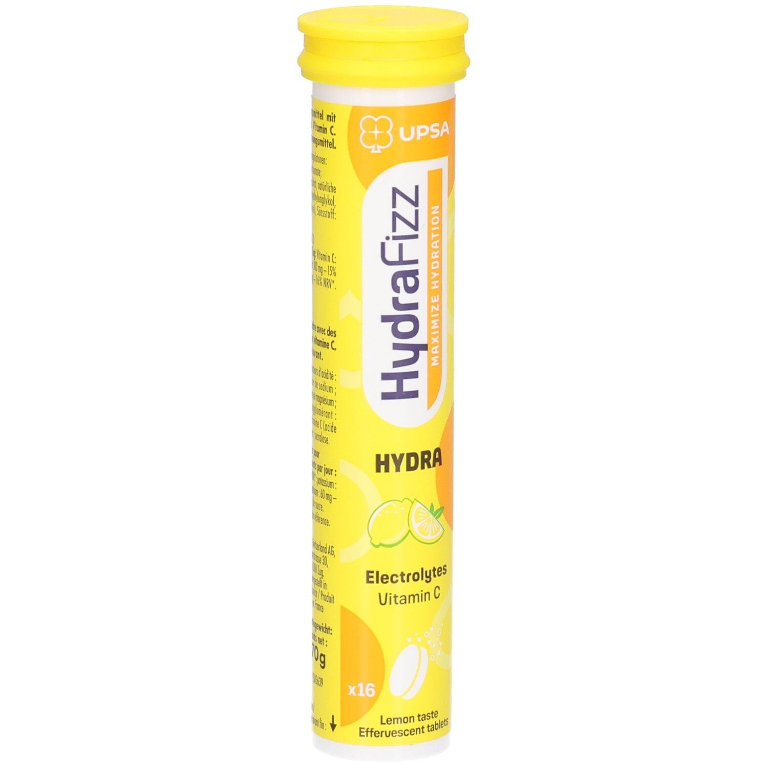 HydraFizz Brausetabletten mit Elektrolyten und Vitamin C, 16 Stück.