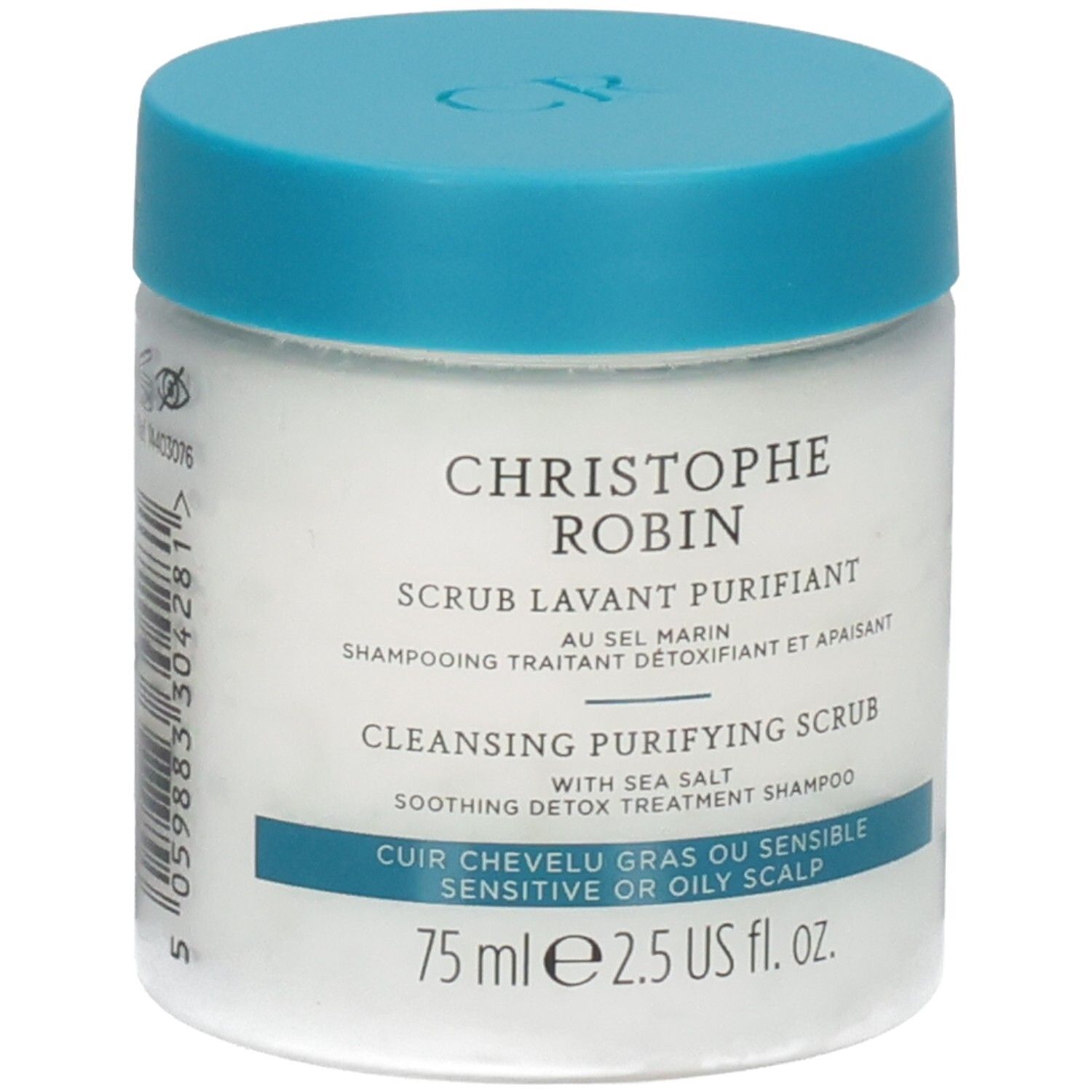 Christophe Robin Reinigend Zuiverend Scrub met zeezout voor gevoelige of vette hoofdhuid.
