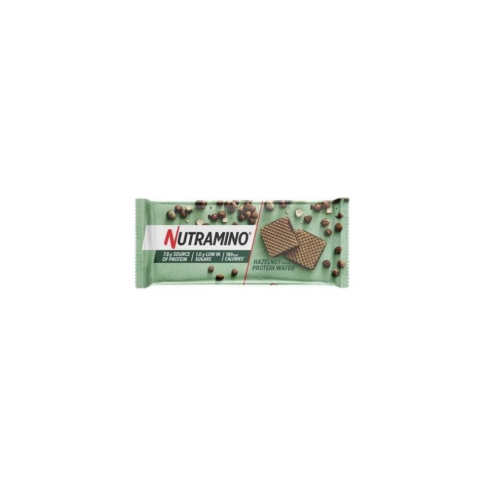 Nutramino Protein Wafer Riegel mit Haselnussgeschmack.