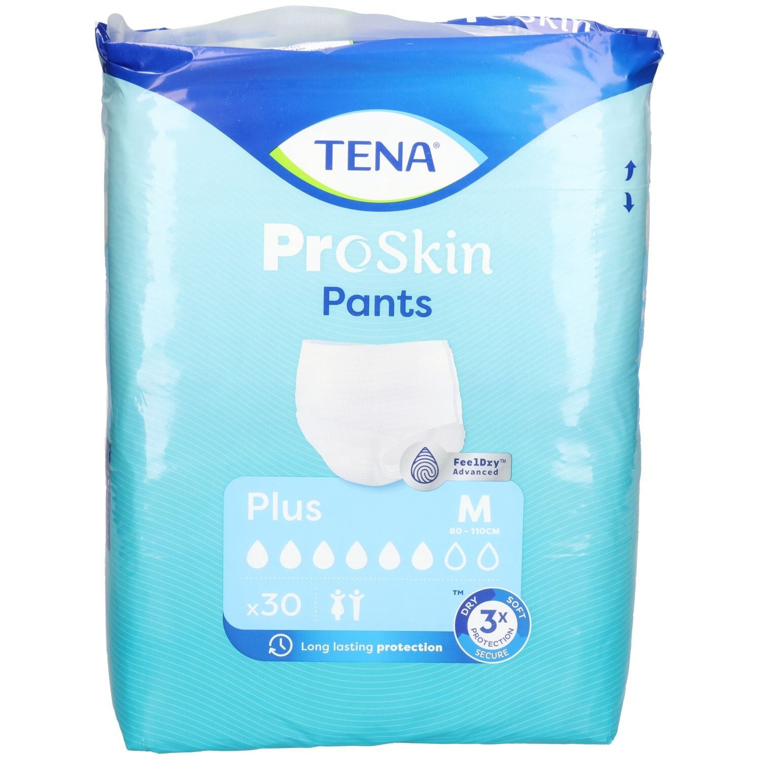 TENA ProSkin Pants Plus M, 30 pièces. Protections absorbantes pour une protection longue durée.