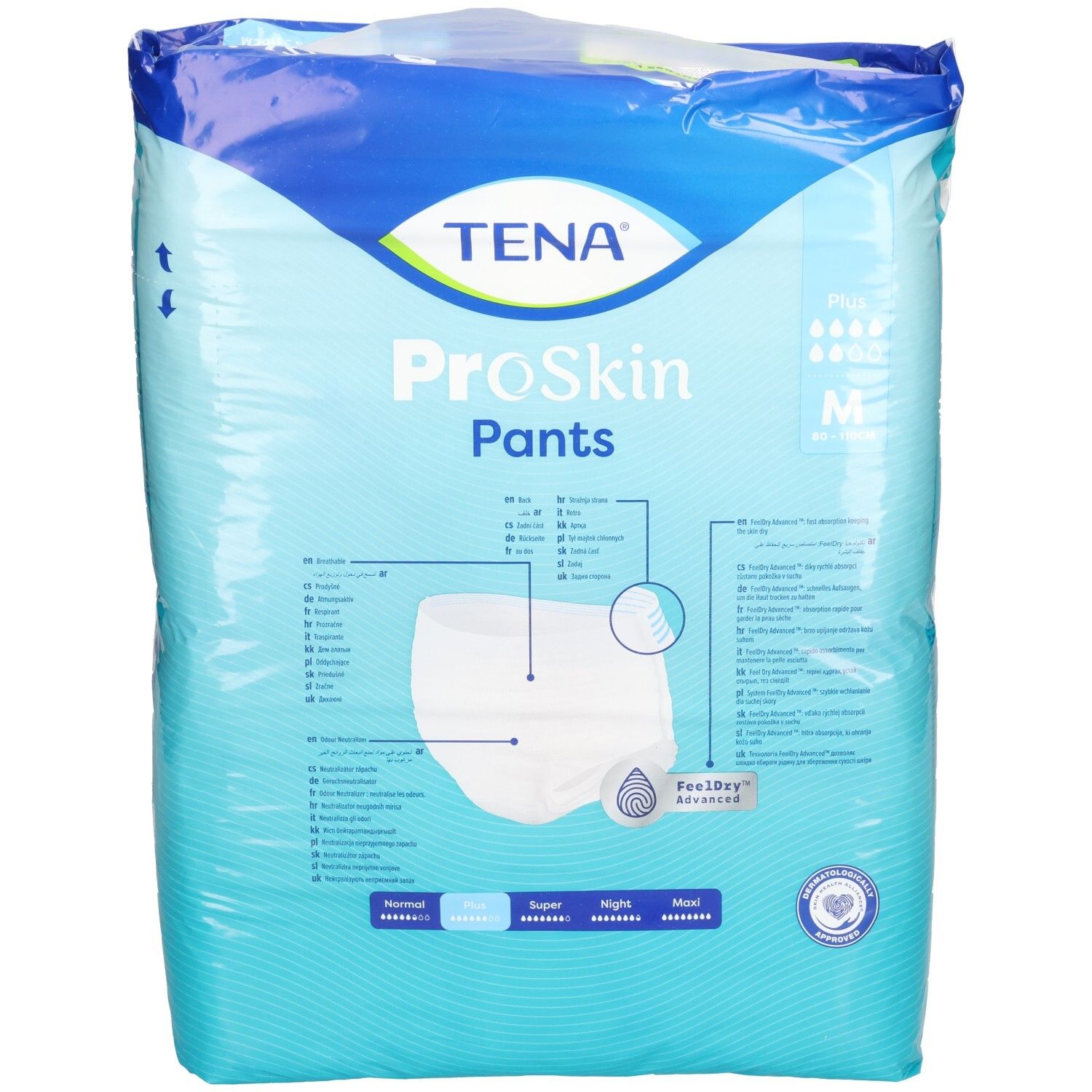 TENA ProSkin Pants Plus M, 30 pièces. Protections absorbantes pour une protection longue durée.