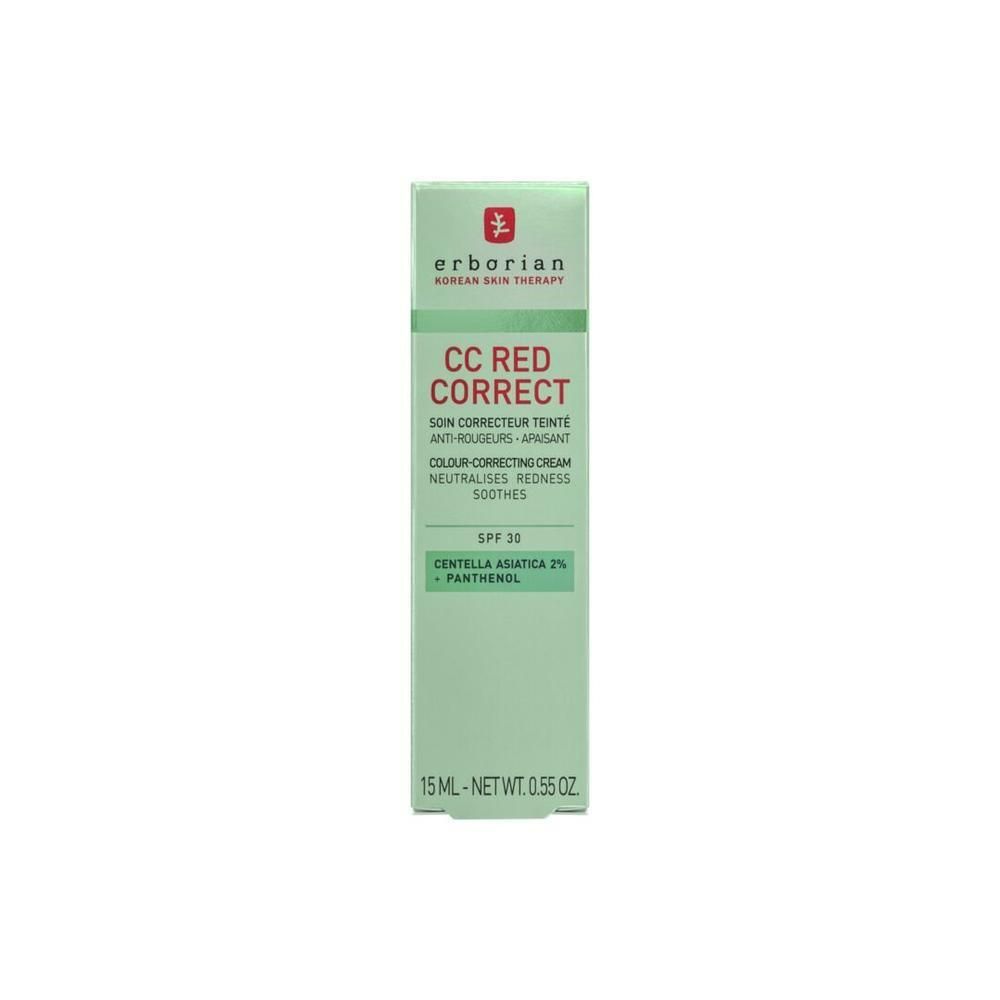 Erborian CC Red Correct Verpackung, SPF 30, 15ml.