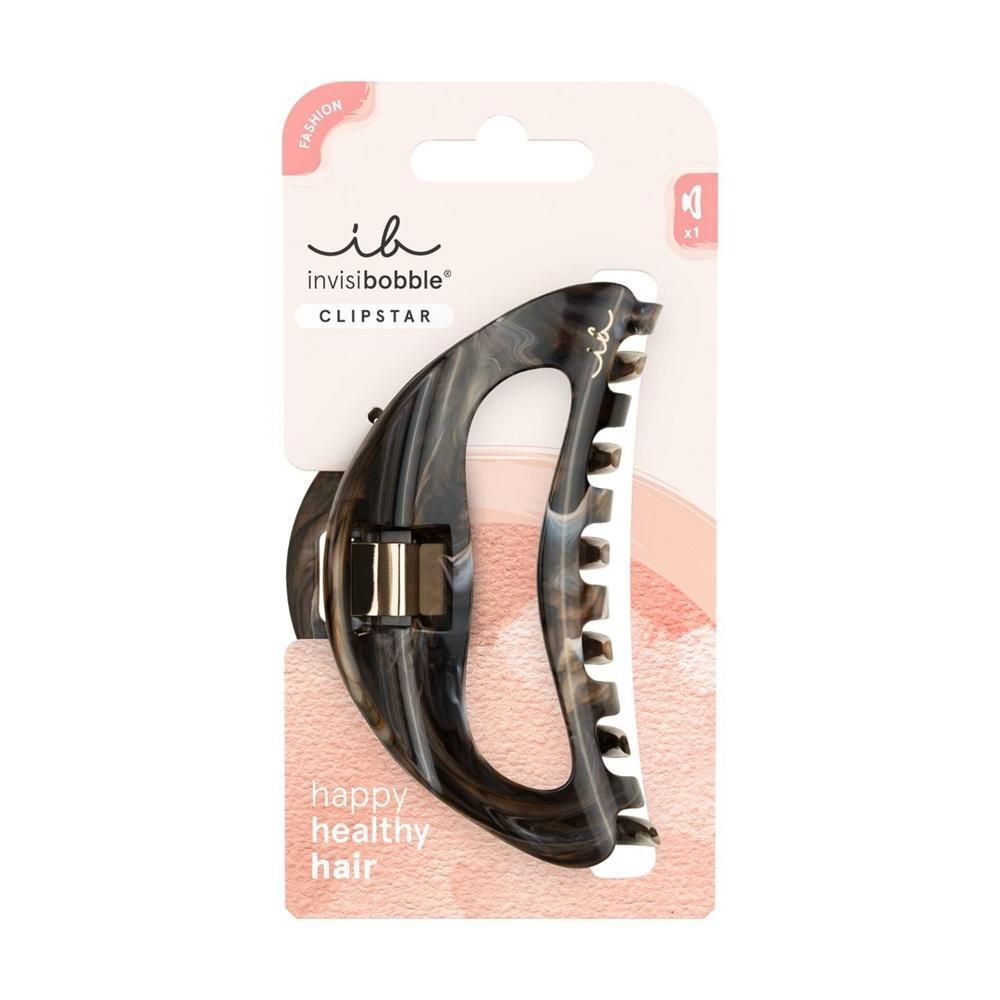 Invisibobble Clipstar Haarklammer in Marmormuster, verpackt.