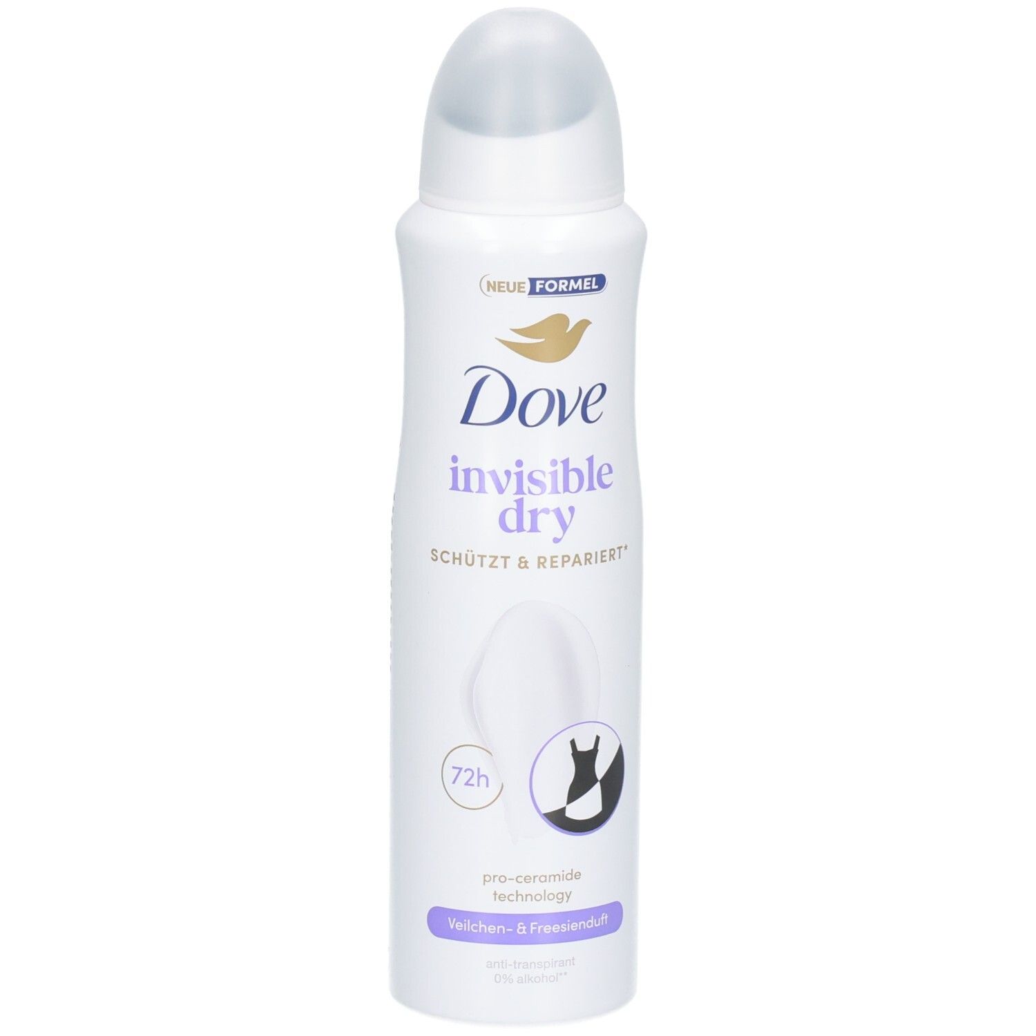 Dove Invisible Dry Deo-Spray mit 72h Schutz. Neue Formel schützt & repariert. Für weiche, trockene Haut.