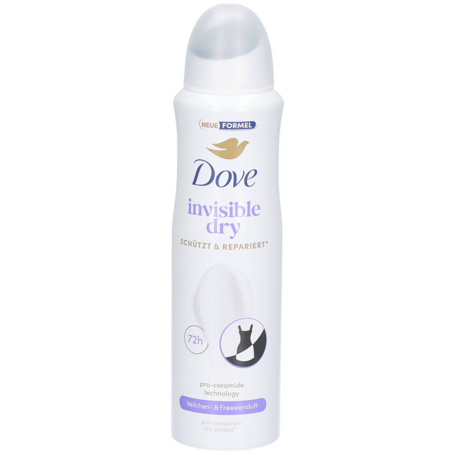 Dove Invisible Dry Deo-Spray mit 72h Schutz und Pro-Ceramid-Technologie. Schützt & Repariert.