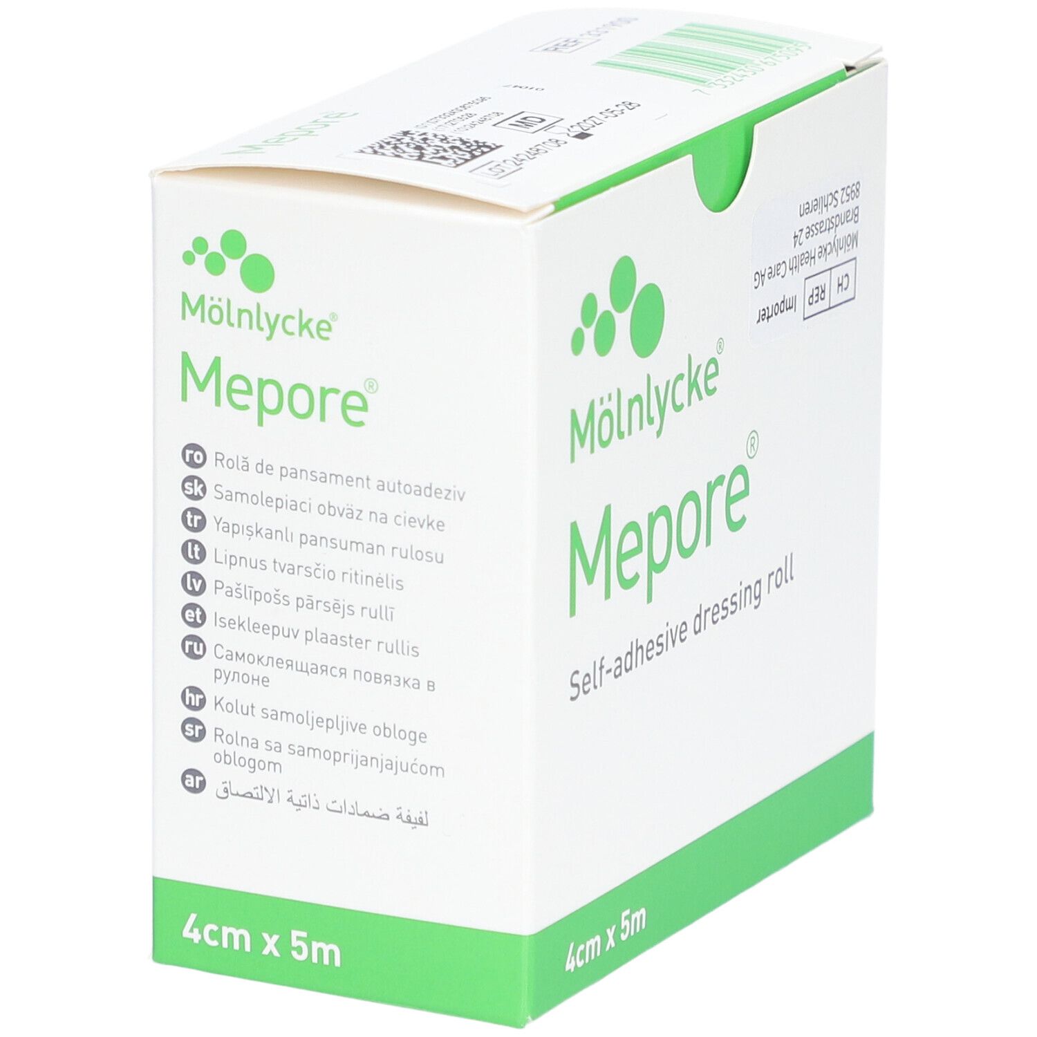 MÖLNLYCKE® Mepore® Pansement auto-adhésif en rouleau 4 cm x 5 m