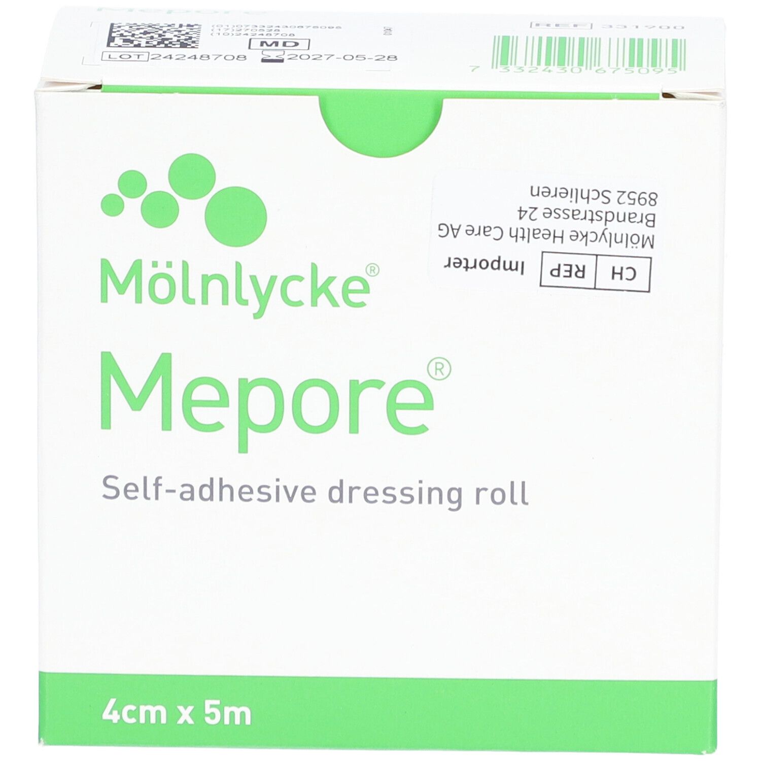 MÖLNLYCKE® Mepore® Pansement auto-adhésif en rouleau 4 cm x 5 m