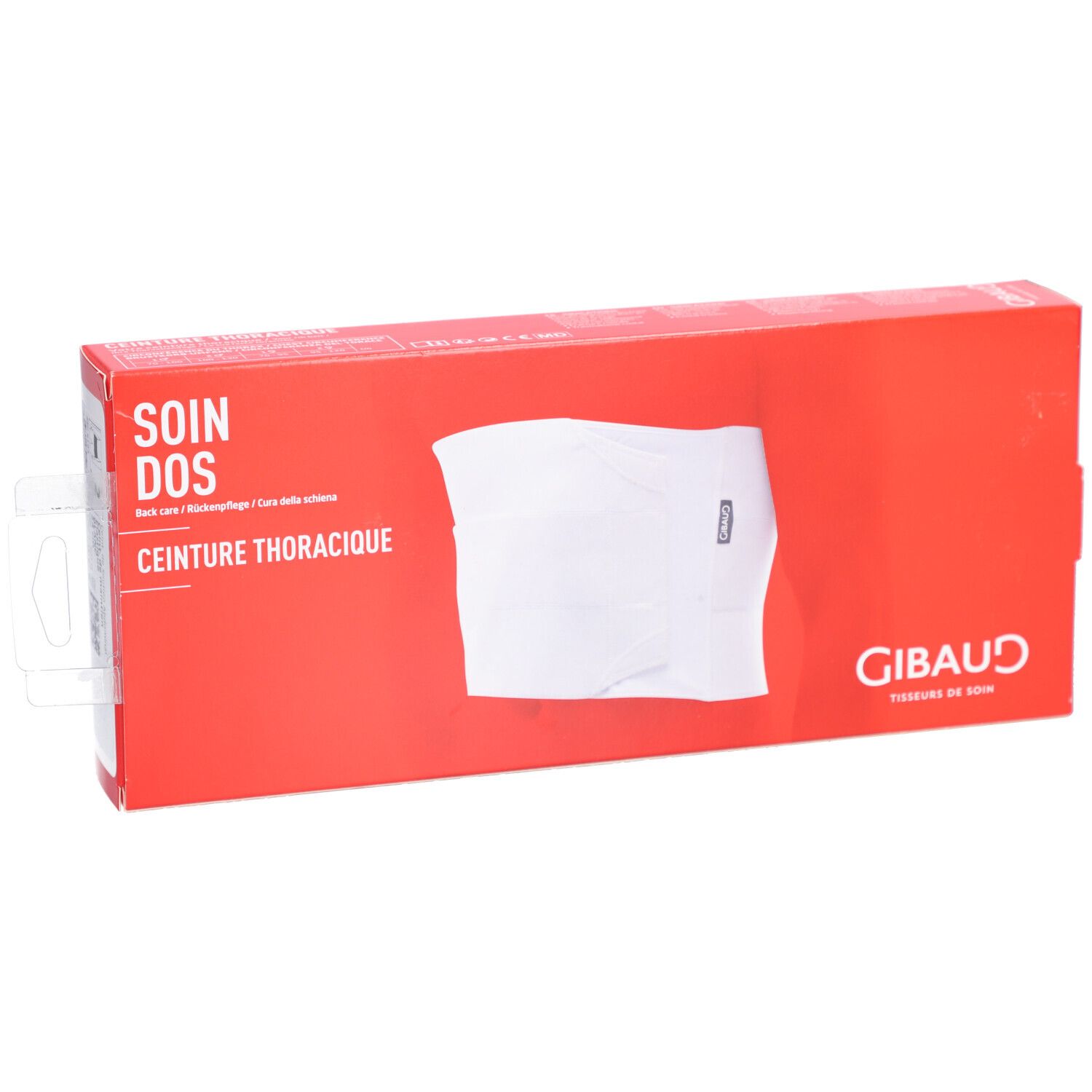 GIBAUD Bauchgurt elastisch Gr2 76-90cm weiss