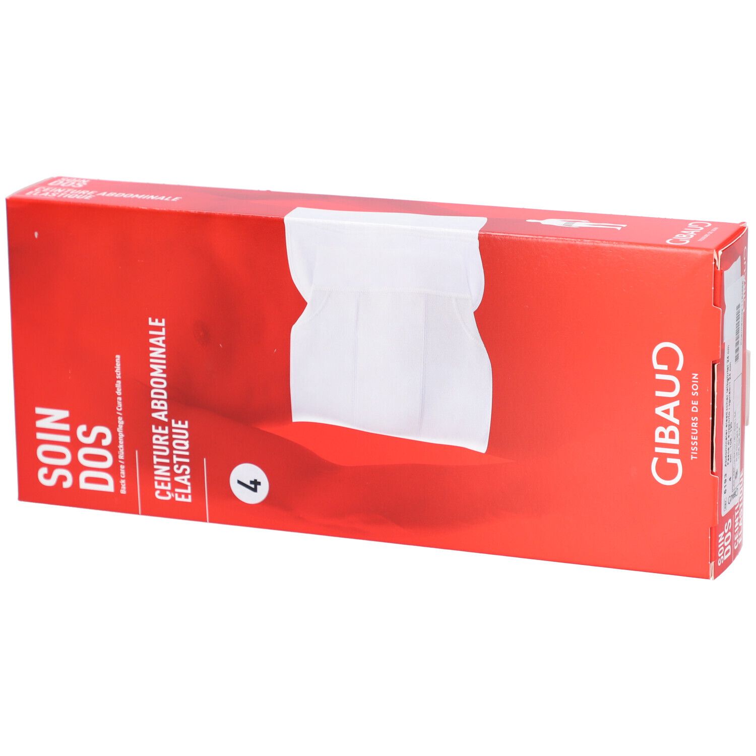 GIBAUD ceinture ventrale élastique Gr4 106-120cm blanc