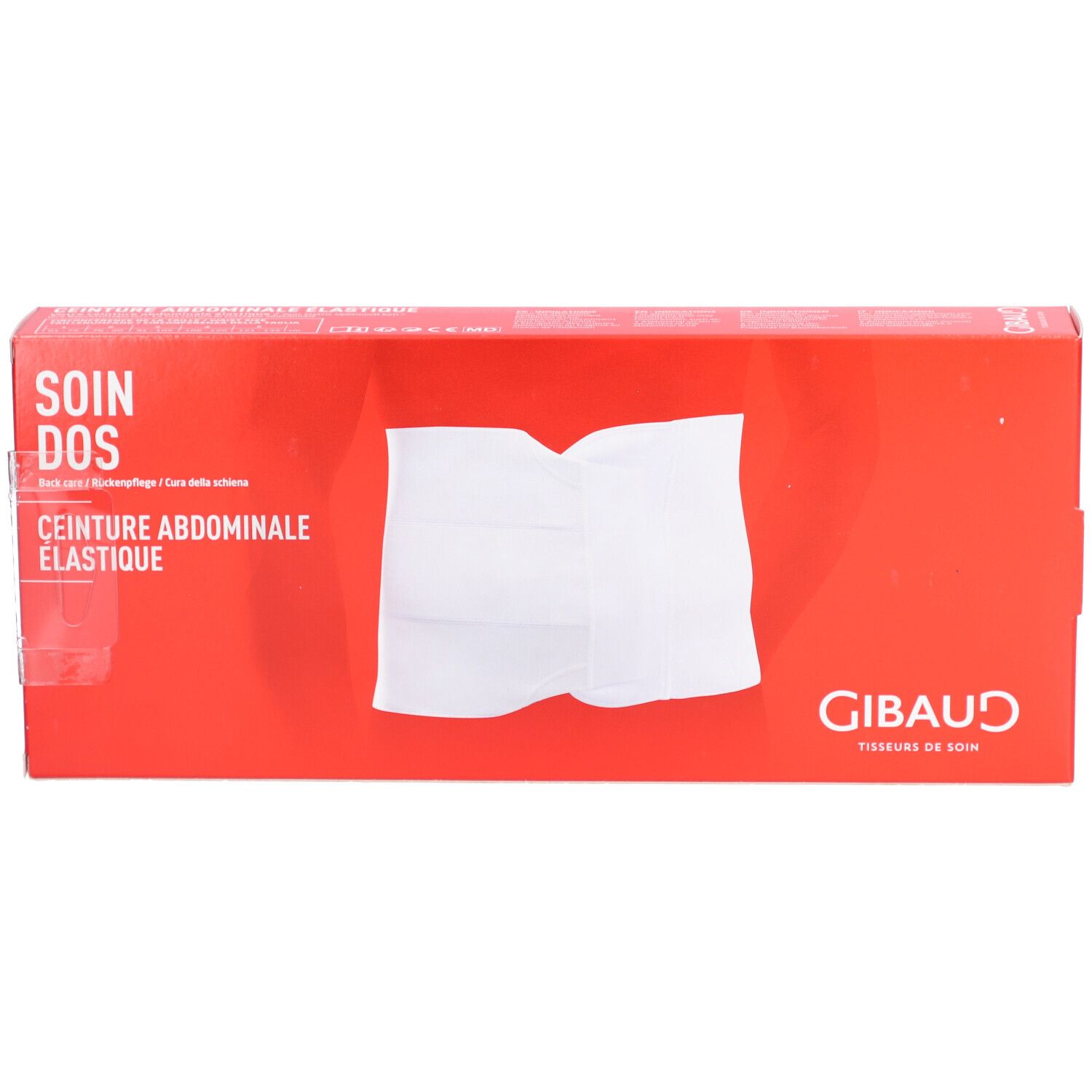 GIBAUD ceinture ventrale élastique Gr4 106-120cm blanc