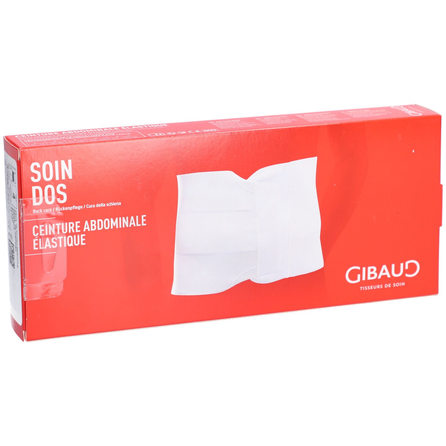 GIBAUD ceinture ventrale élastique Gr4 106-120cm blanc