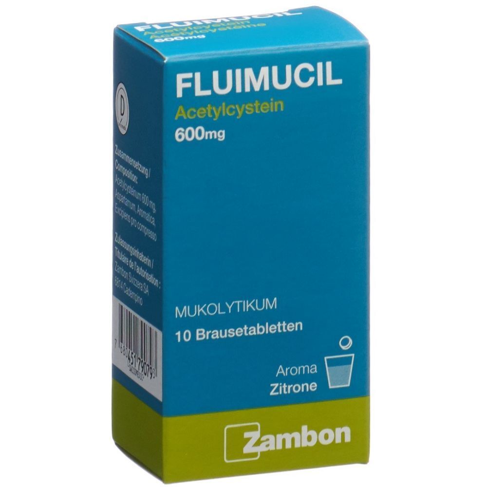 FLUIMUCIL Brausetabl 600 mg Erw citron 10 Stk