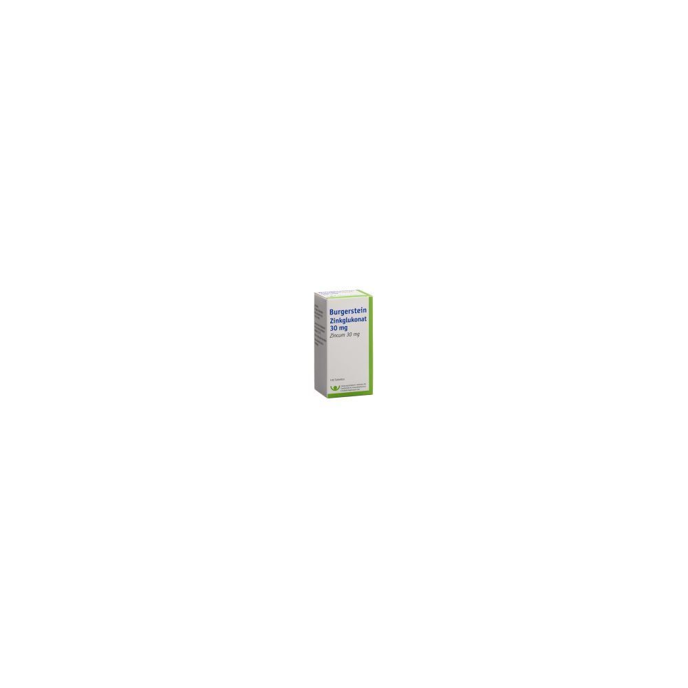 BURGERSTEIN Zinkglukonat Tabl 30 mg 100 Stk