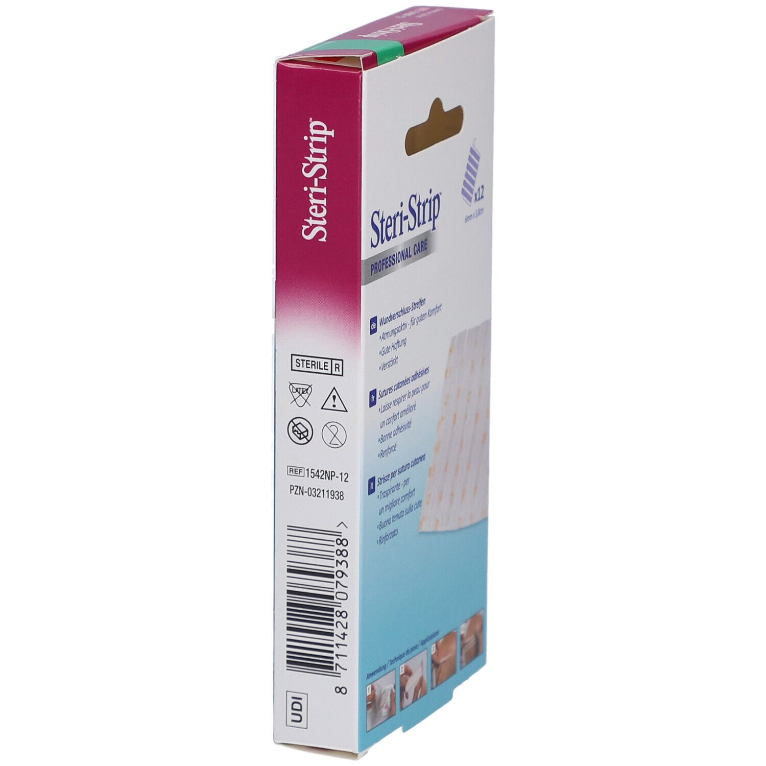 3M Steri-Strip™ Steriles selbstklebendes Hautnahtmaterial 6 x 38 mm weiß