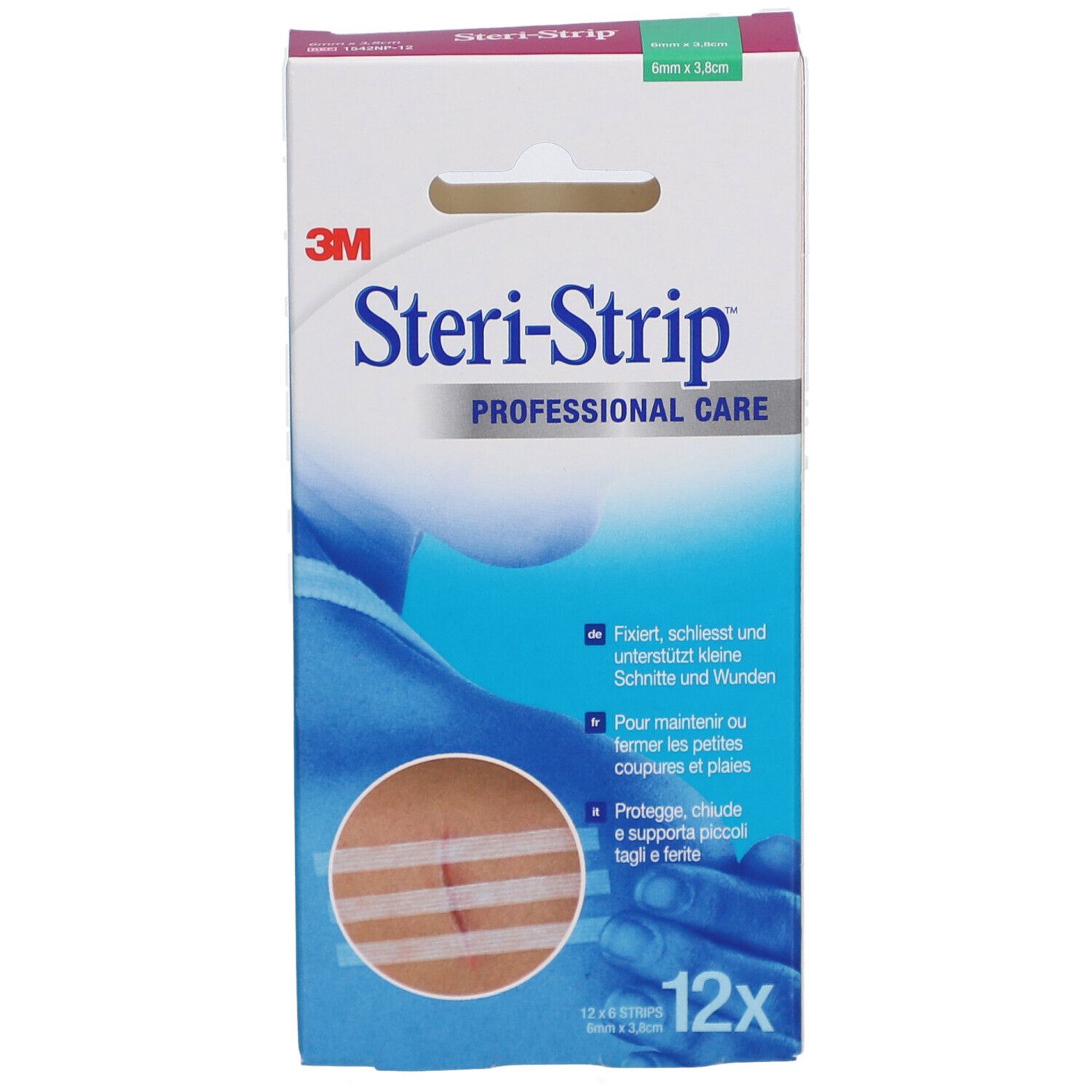 3M Steri-Strip™ Steriles selbstklebendes Hautnahtmaterial 6 x 38 mm weiß