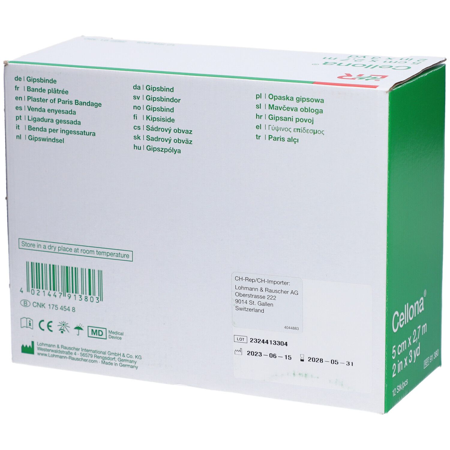 CELLONA® Gipsbinden 2,75 m x 5 cm