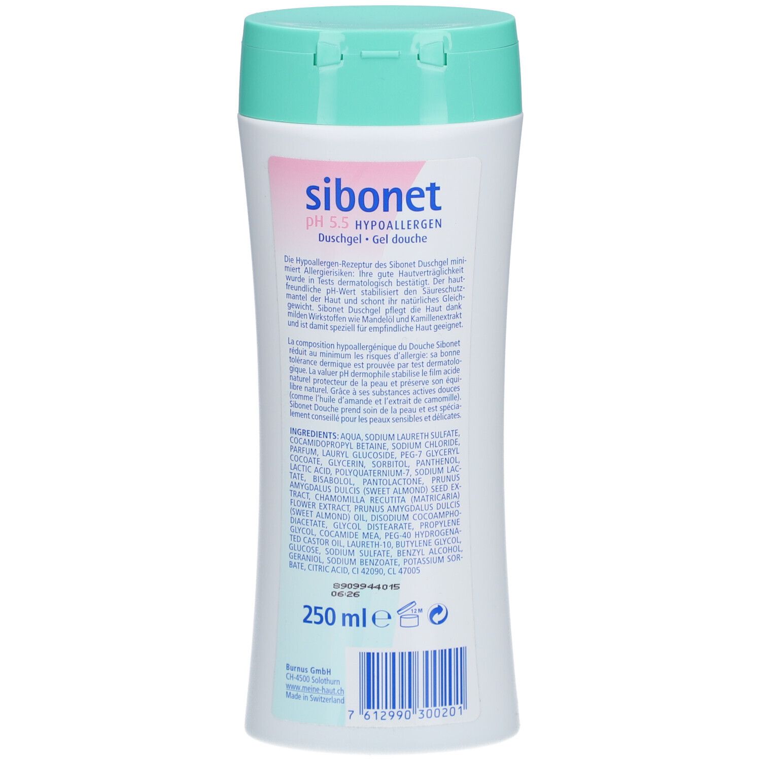 Sibonet Hypoallergenes Duschgel PH 5,5