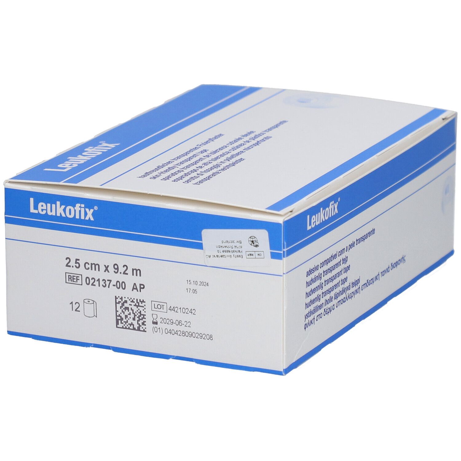 LEUKOFIX Transparentes Pflaster mit hoher Hautverträglichkeit 9.2mx2.5cm