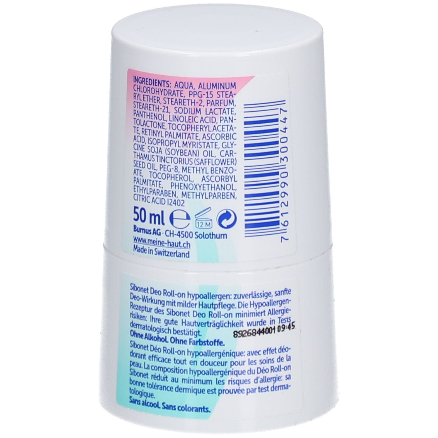 Sibonet® pH 5.5 Hypoallergen Deo Roll-on ohne Alkohol