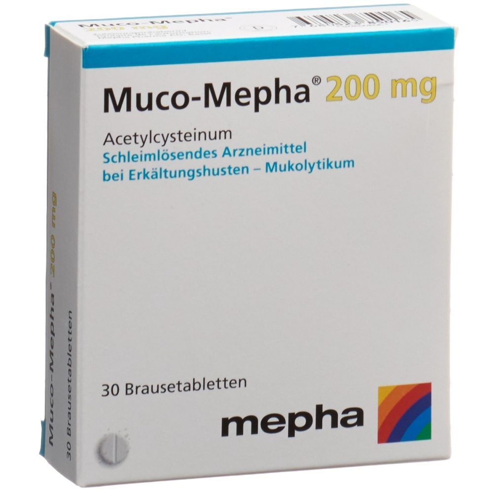 MUCO Mepha Brausetabl 200 mg Ds 30 Stk
