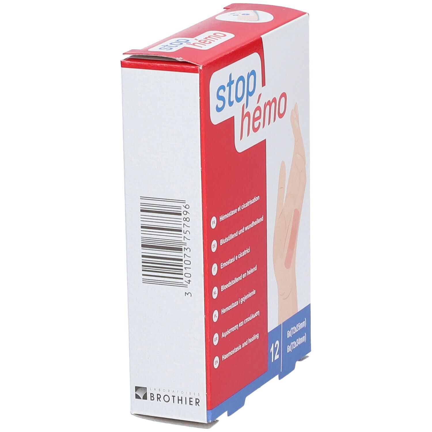 STOP HEMO Steriles Hämostat-Pflaster 12 St - Redcare Apotheke