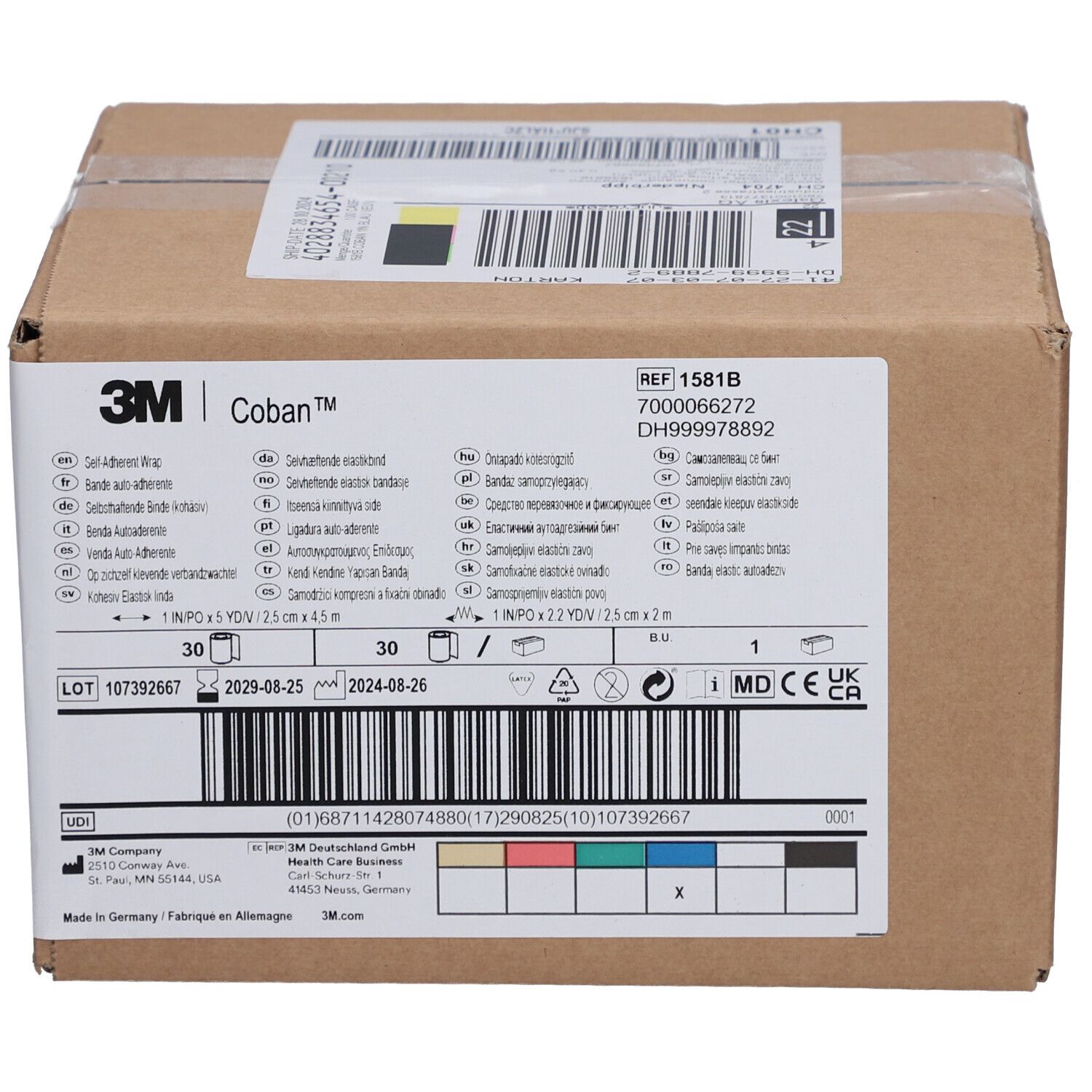 3M COBAN Klebeband 2,6 cm x 4,57 m blau