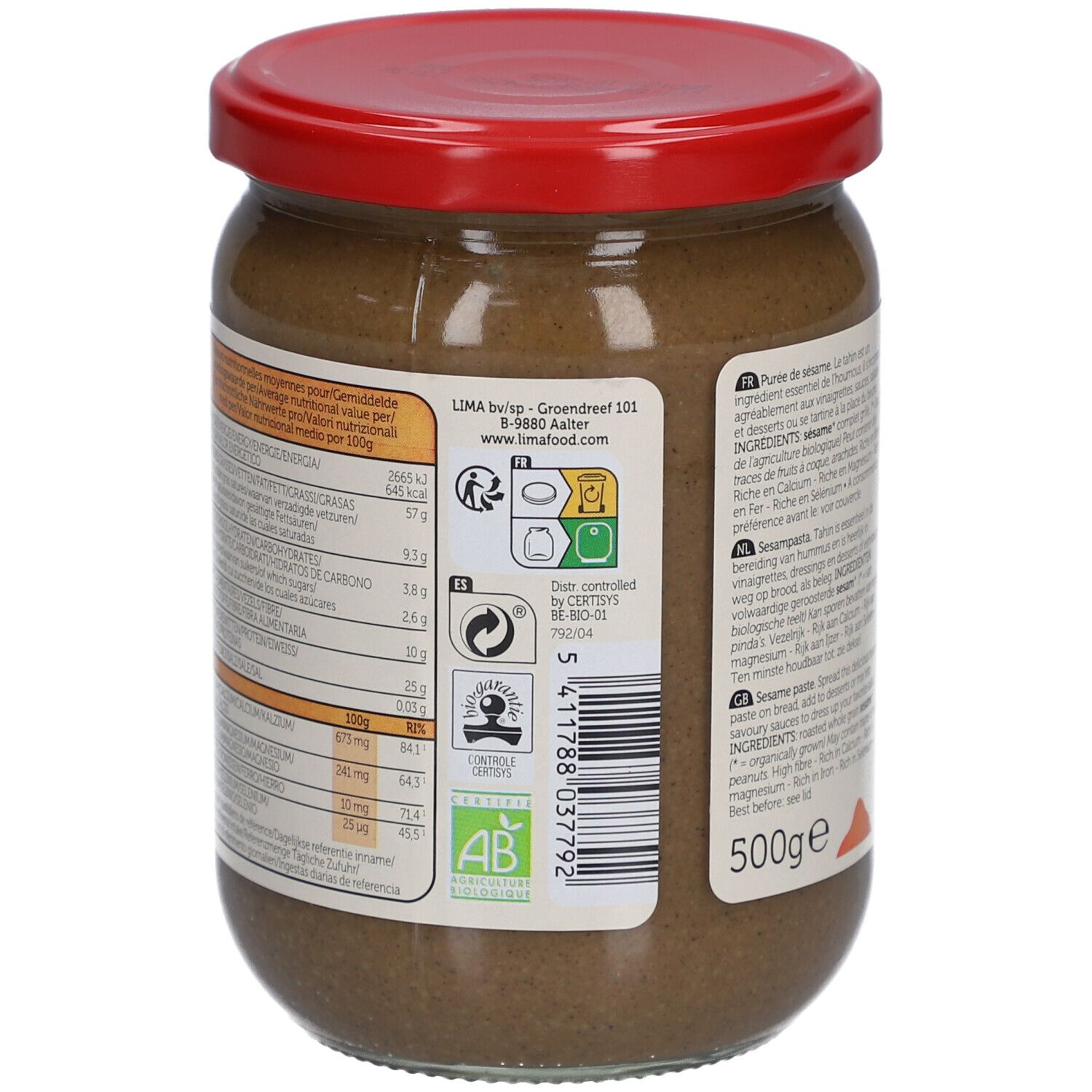 Lima Organic Tahini Nature
