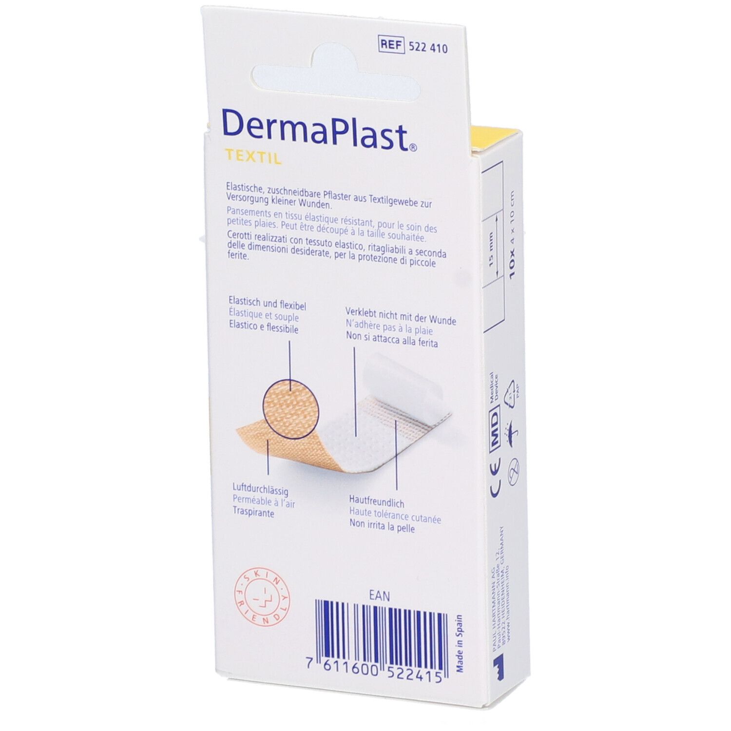HARTMANN Dermaplast® Textilpflaster 4 x 10 cm