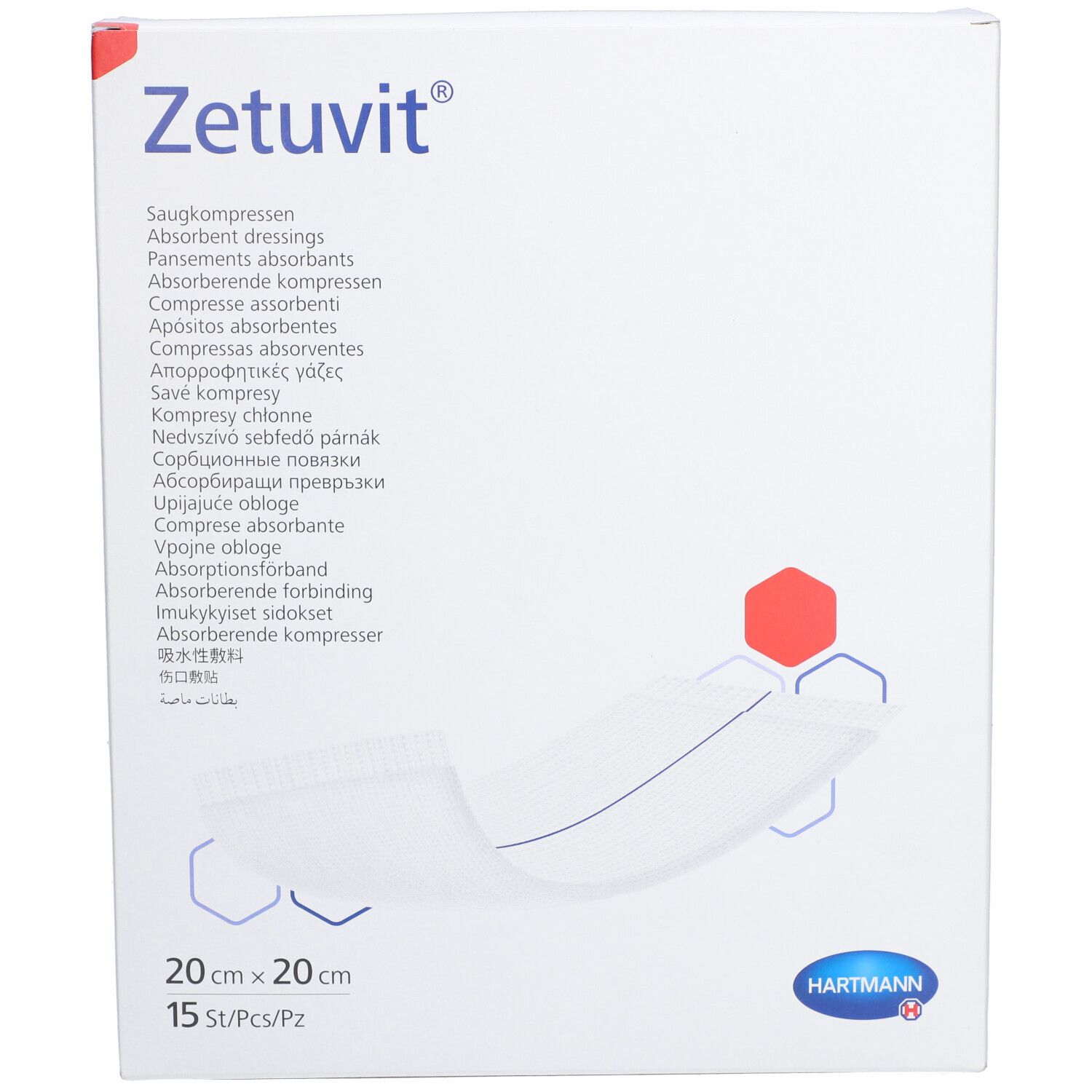 HARTMANN Zetuvit® Compresse absorbante stérile 20 x 20 cm