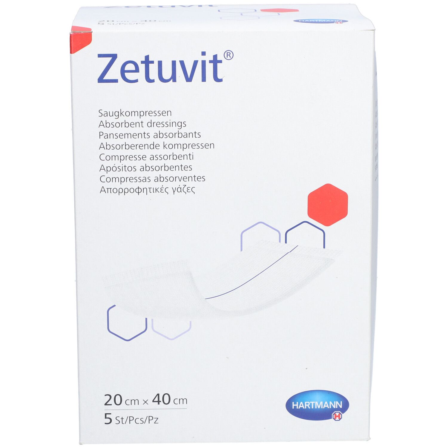 HARTMANN Zetuvit® Compresse absorbante non stérile 20 x 40 cm